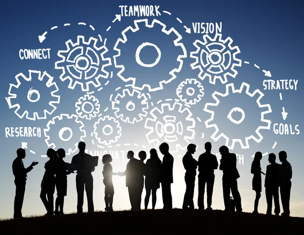 Mensen uit het bedrijfsleven met Teamwork Concept — Stockfoto