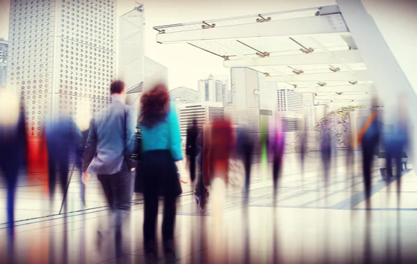 Business People in Rush Hour Walking — Stock Photo, Image
