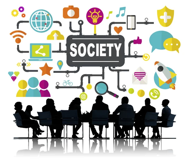 Society Networking Business Concept — Stock Photo, Image