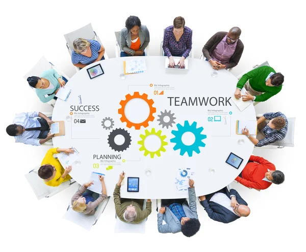 Concepto empresarial de trabajo en equipo — Foto de Stock