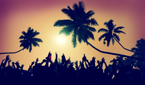 Muziek concert op het strand — Stockfoto