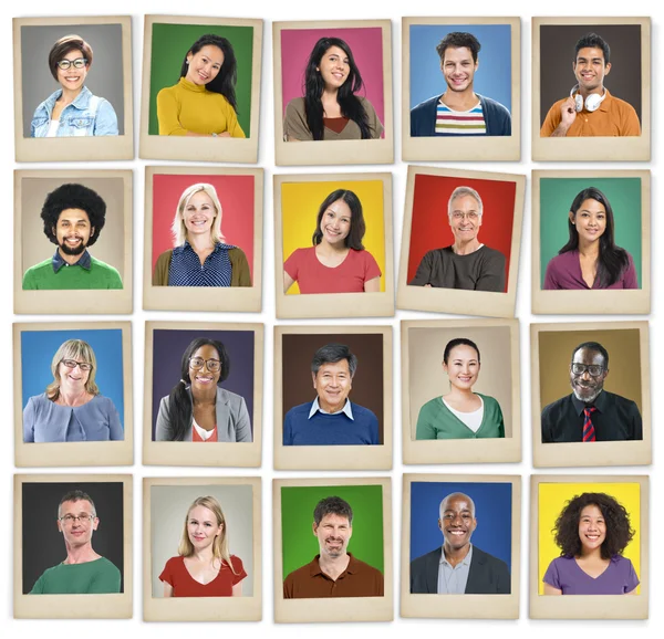 Portretten van multi-etnische mensen — Stockfoto