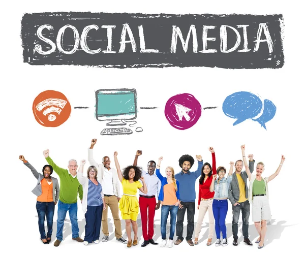 Concetto di Social Media Network — Foto Stock