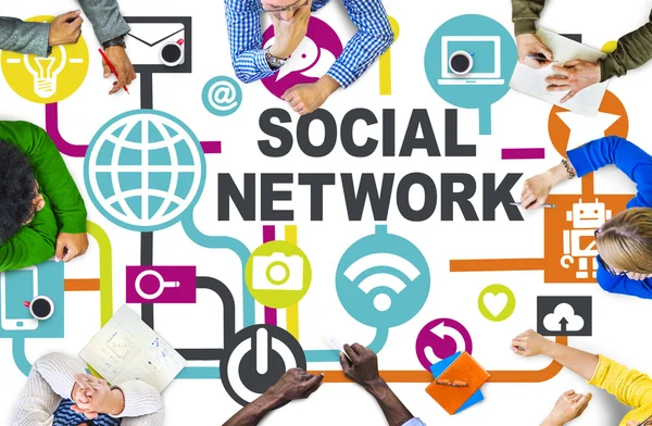 Concetto di Social Network — Foto Stock