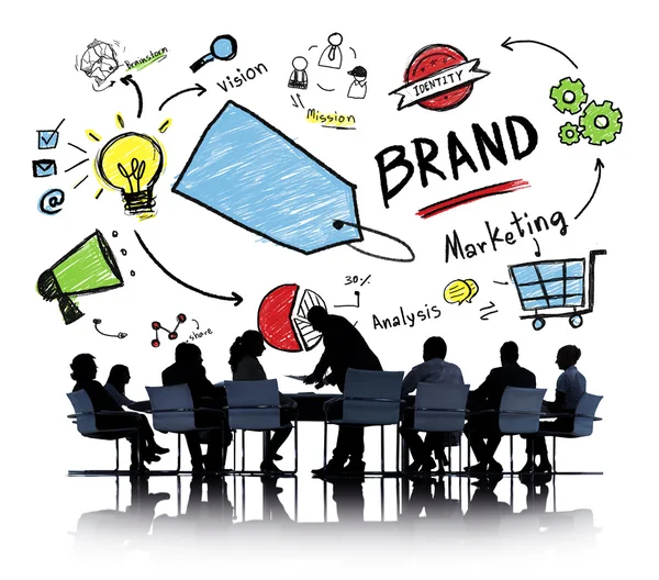 Concetto di Business Marketing di marchio — Foto Stock