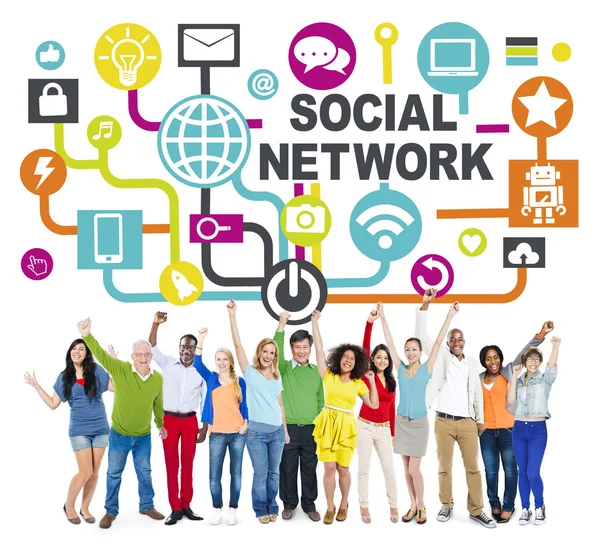 Concetto di social network — Foto Stock