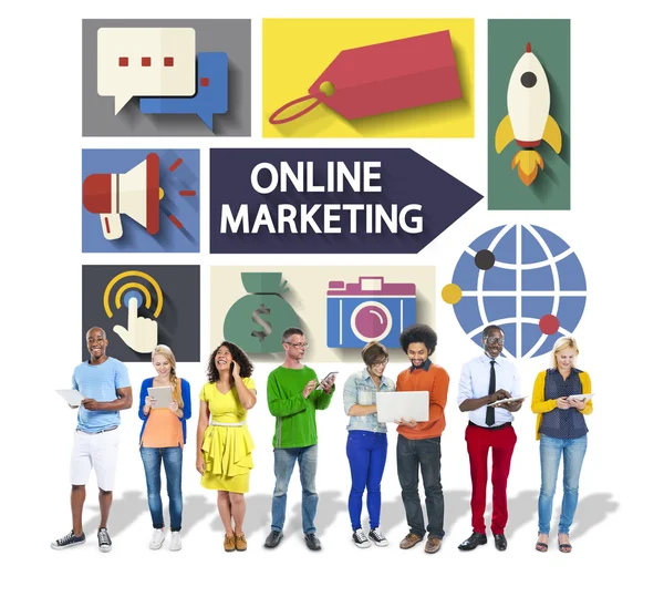 Online-Marketing-Konzept — Stockfoto