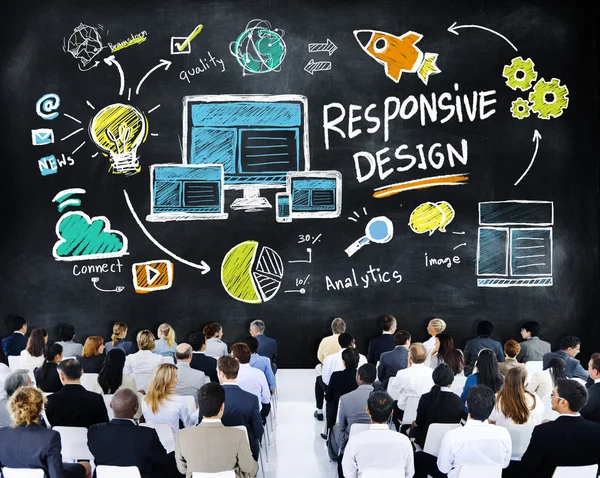 Internet webdesign, Online conferentie Concept — Stockfoto