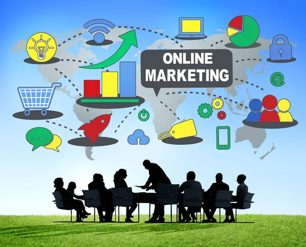 Online Marketing üzleti koncepció — Stock Fotó