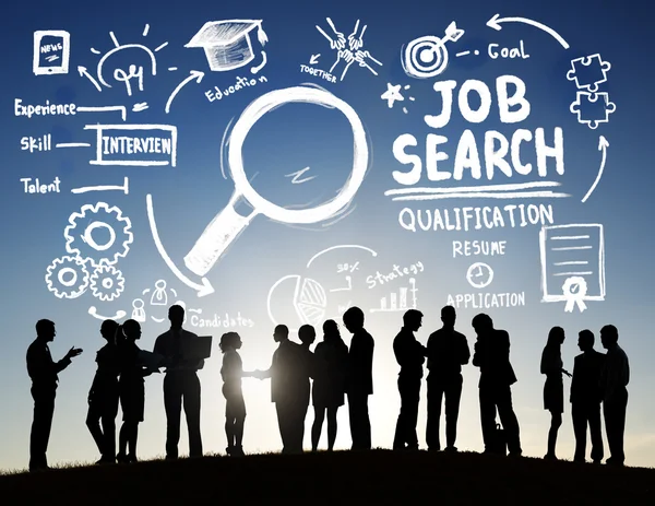 Job Search Concept met mensen uit het bedrijfsleven — Stockfoto