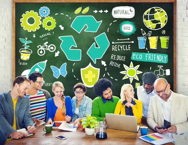 Eco concept with group of people — Stock Photo, Image