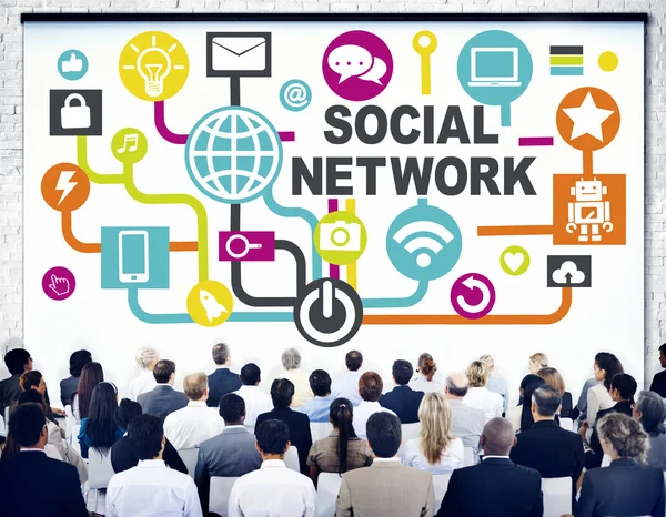 Conceito de Rede Social de Comunicação — Fotografia de Stock