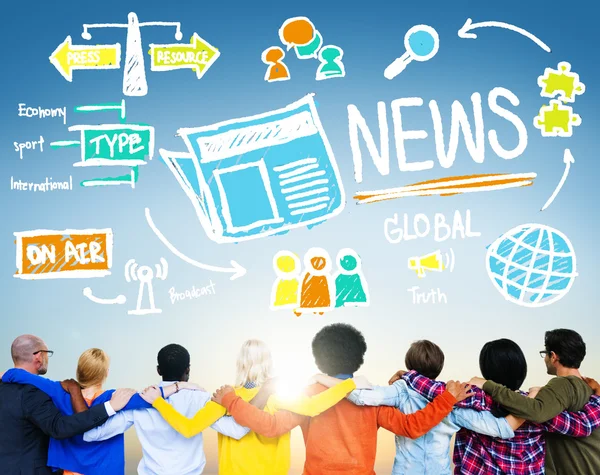 Concept of global news — Stock Photo, Image