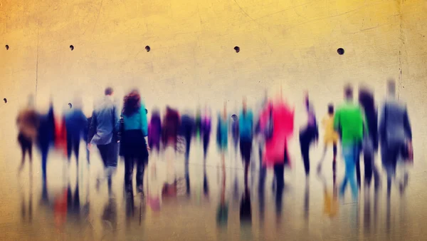 Casual People in Rush Hour Walking — Stock Photo, Image