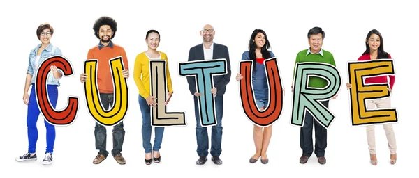 Group of People Holding Culture Word — Stock Photo, Image