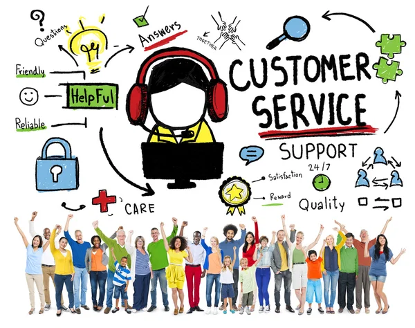 Müşteri hizmetleri kavramı — Stok fotoğraf