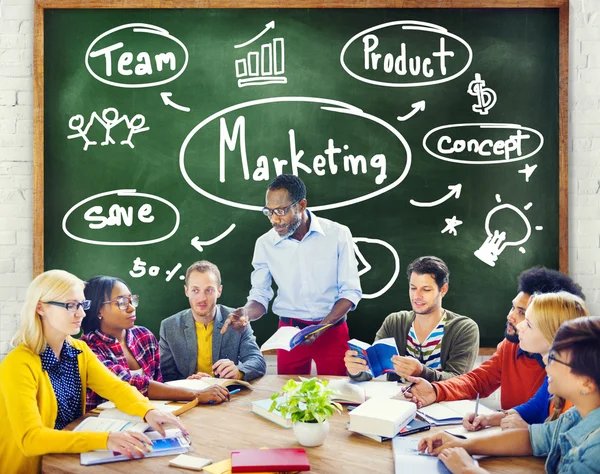 Marketing Estrategia Equipo Concepto de Publicidad —  Fotos de Stock