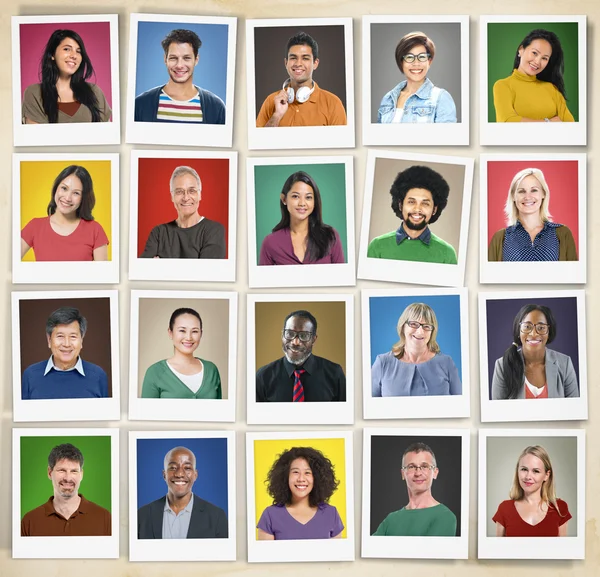 Retratos de pessoas multi étnicas — Fotografia de Stock