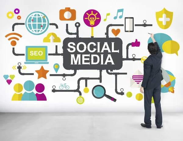Sociala medier nätverkskoncept — Stockfoto