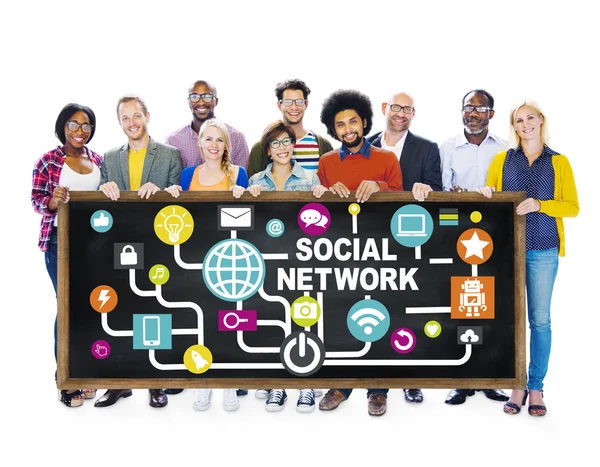 Concetto di Social Network — Foto Stock