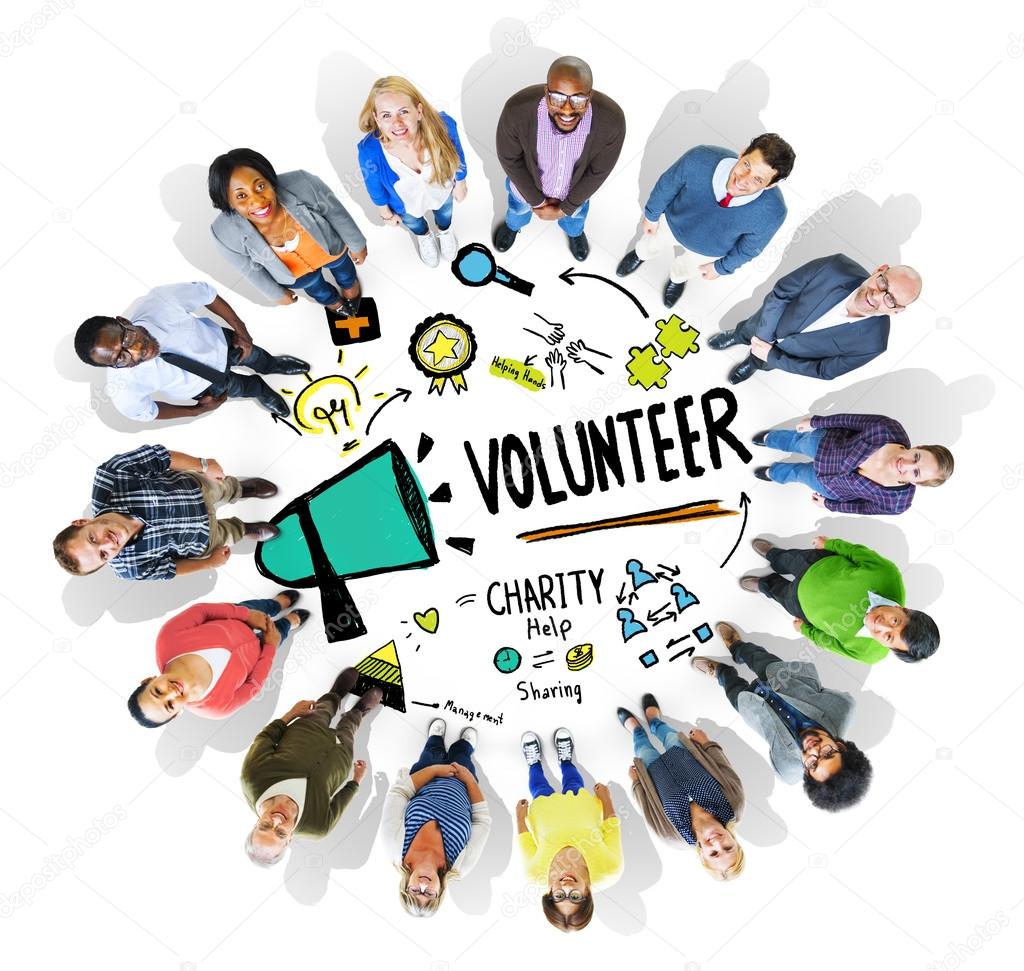 concept of Charity with Volunteers