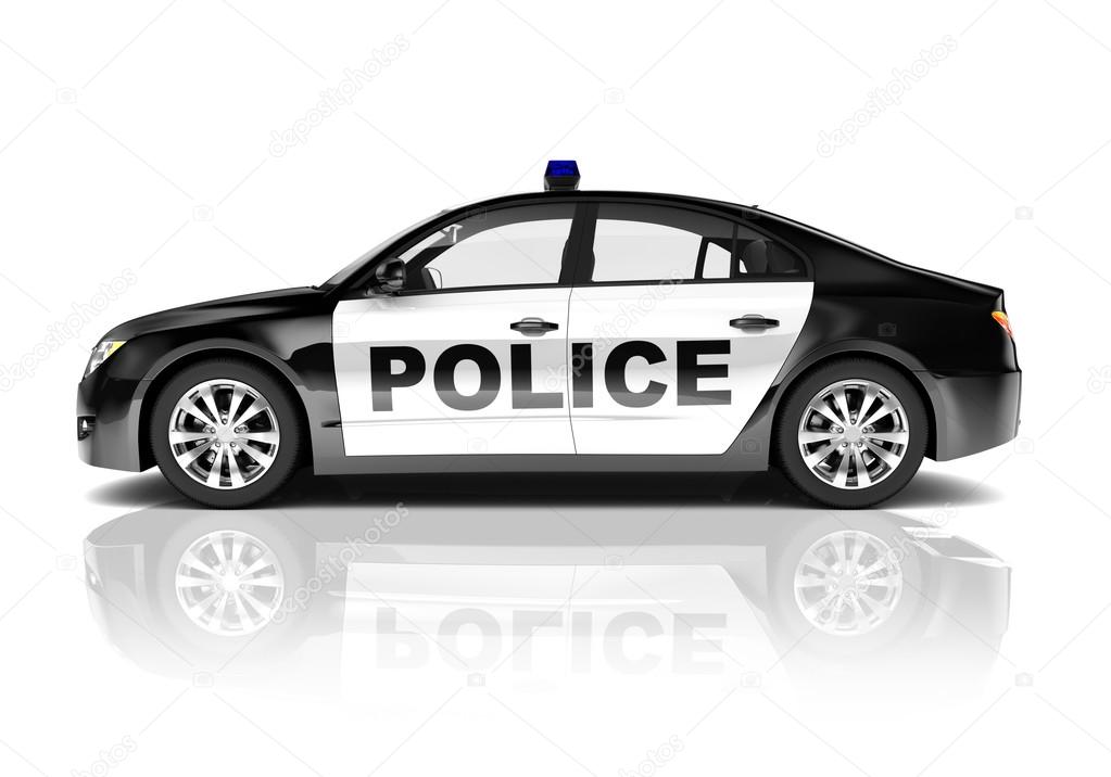 Modern police car