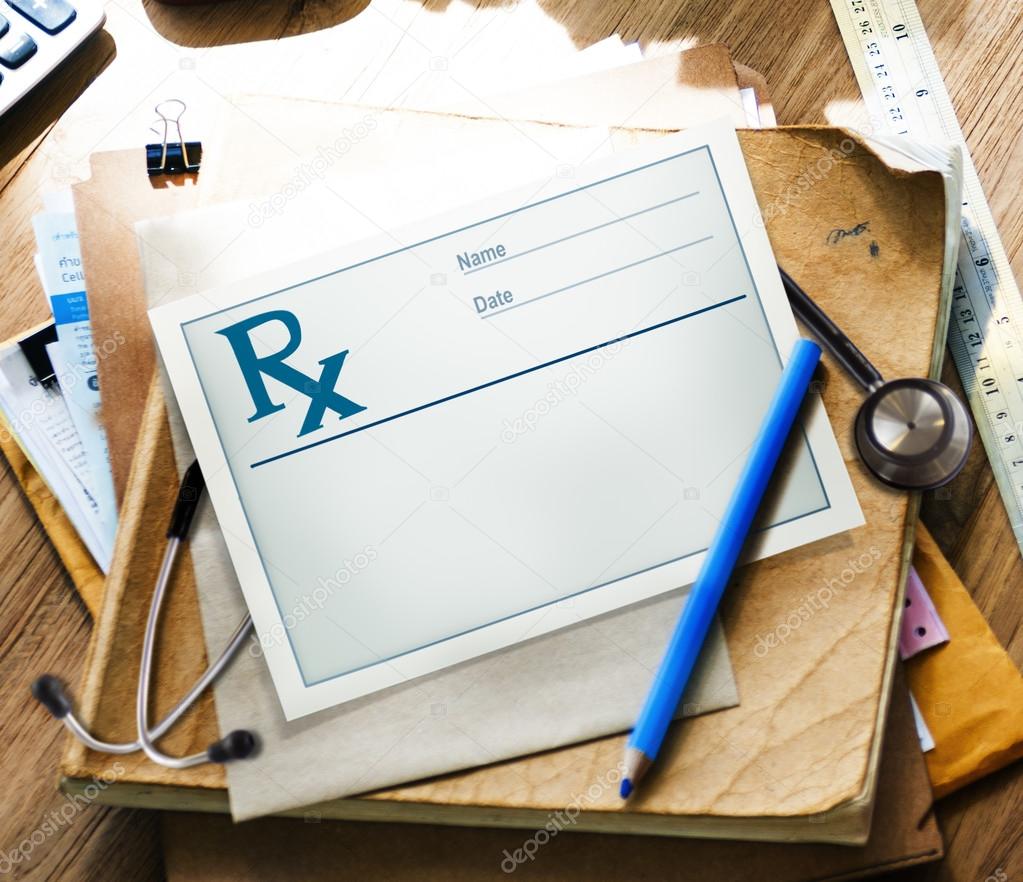 Rx Medical Prescription  Concept