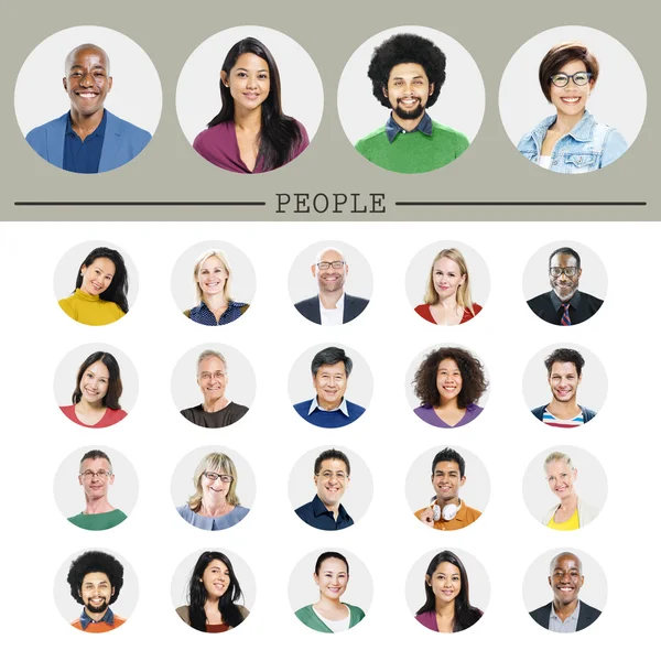 Diversidad de las personas multiétnicas — Foto de Stock