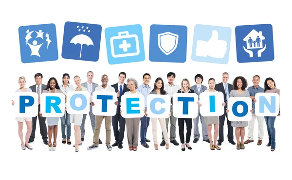 Protection of Business People, Teamwork, Success ,Strategy — Stock Photo, Image