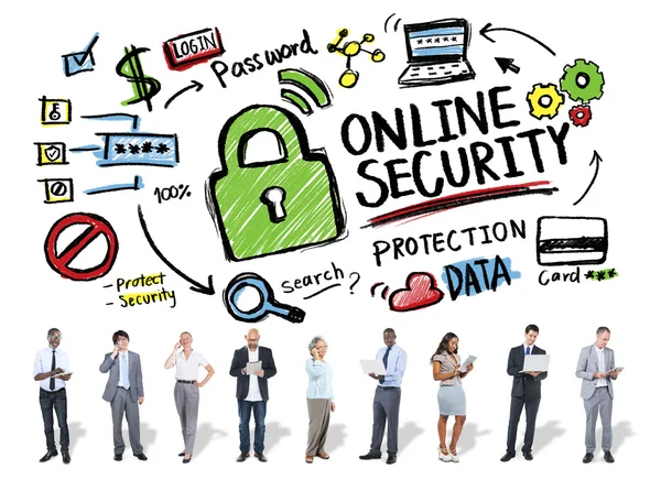 Online Security, Protection Internet, Business Safety — Stockfoto