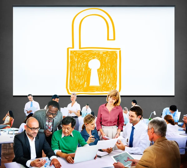 Password, Privacy, Accedi Sicurezza, Lock Guard — Foto Stock