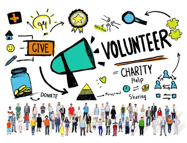 Diverse people and Volunteer Charity Concept — Stock Photo, Image