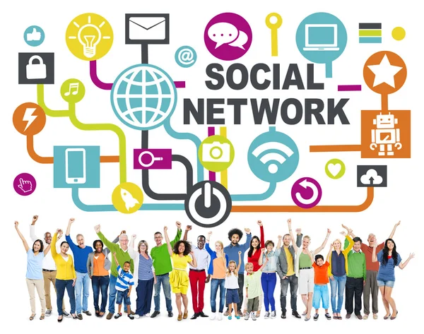 Concetto di social network — Foto Stock