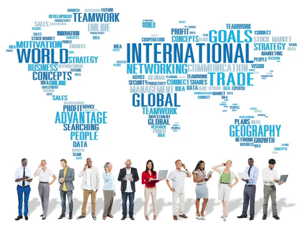 Internacional, Red Mundial Global, Globalización , — Foto de Stock