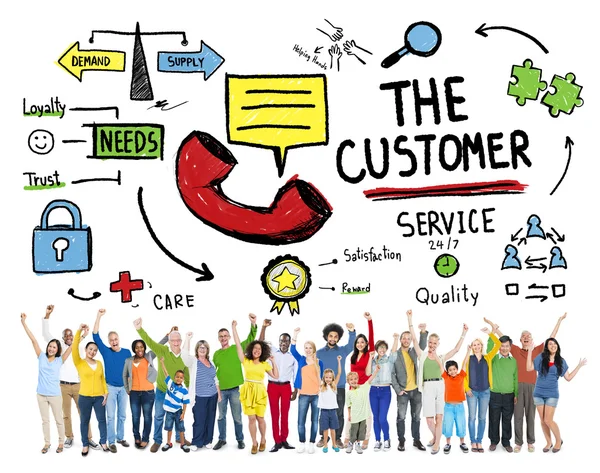 People and Customer Service Concept — Stock Photo, Image