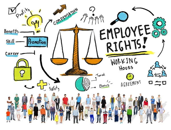 Διαφορετικών ανθρώπων και έννοια δικαιώματα εργαζομένων — Φωτογραφία Αρχείου