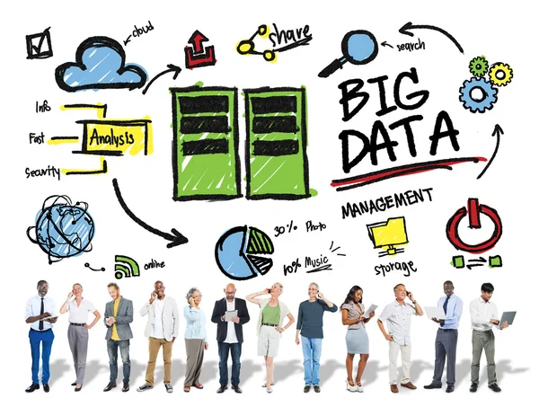 Diversidad Personas con concepto de Big Data —  Fotos de Stock