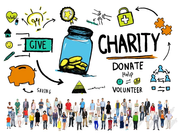 People Give Help Charity Concept — Stock Photo, Image