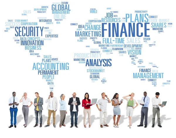 Global Finance, Business, finansiell marknadsföring — Stockfoto