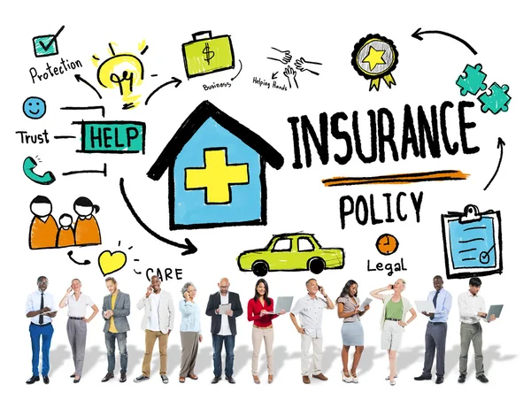 People and Insurance Policy Concept — Stock Photo, Image