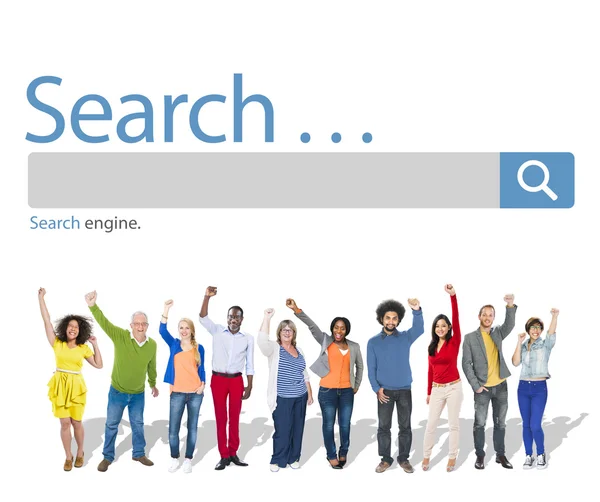 People and Search Browse Find — Stock Photo, Image