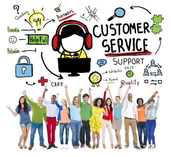 Mensen en klant steun dienstverleningsconcept — Stockfoto