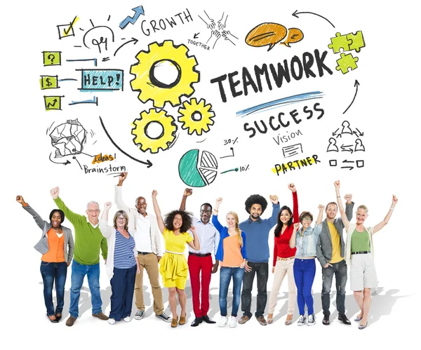 Teamwork Team tillsammans koncept — Stockfoto