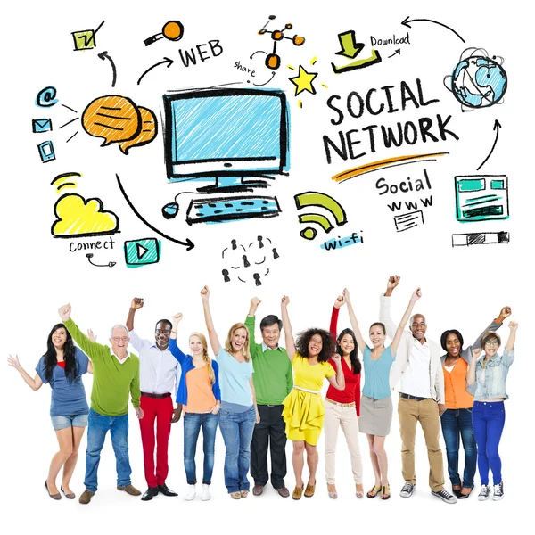 People and Social Network Concept — Stock Photo, Image