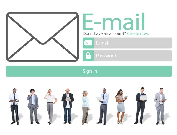 Email, Mensagens Online, Mídia Social e Internet — Fotografia de Stock