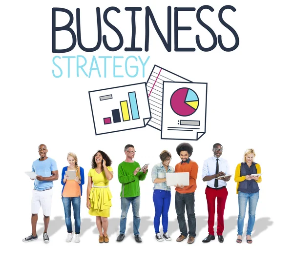 Концепция "Люди и бизнес-стратегия" — стоковое фото