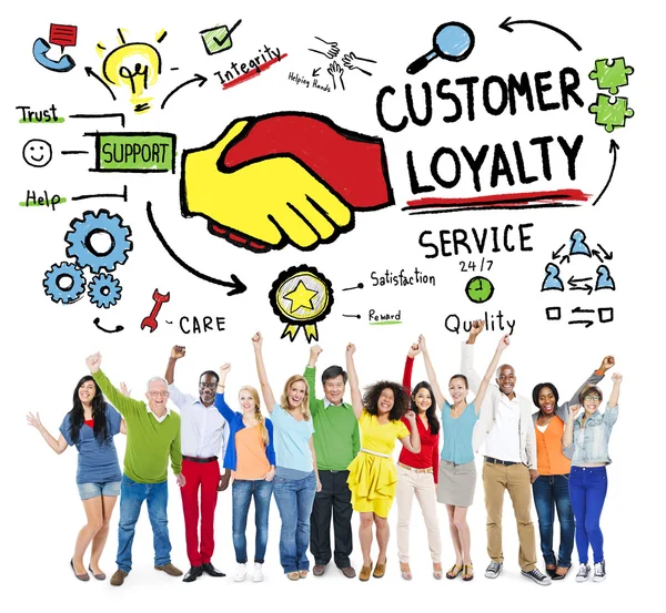 Концепція сервісу лояльності клієнтів — стокове фото
