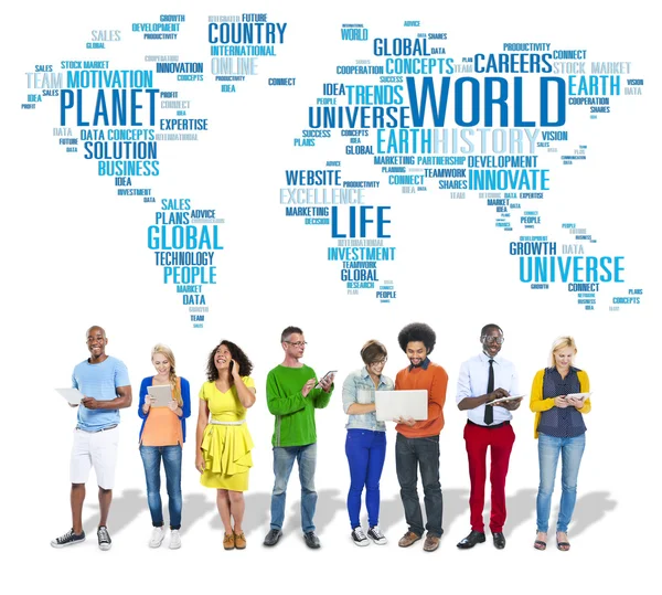 People and World Globalization International Concept — Stock Photo, Image