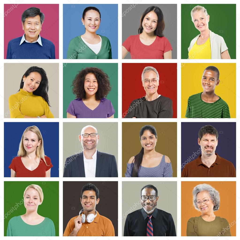 Diversity of people Faces,  Portrait, Community