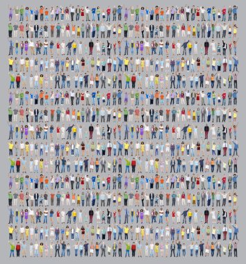 Casual çok ırklı insanlar beraberlik ve kutlama kavramı